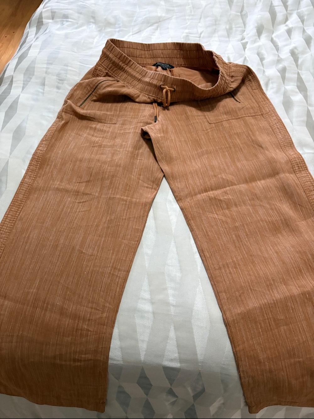 Athleta Wide-Leg Pants in Rust size 14